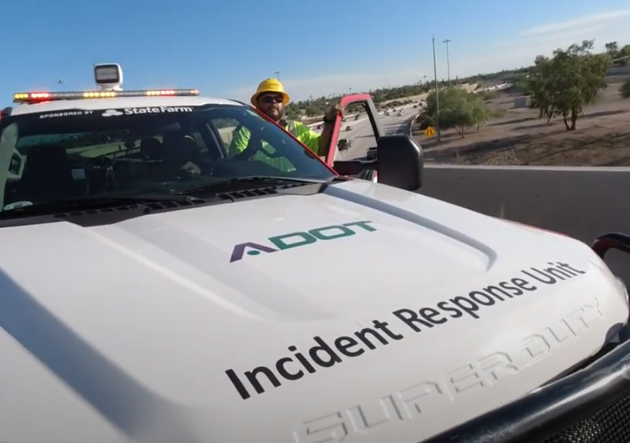 Cody Smith with his Incident Response Unit vehicle