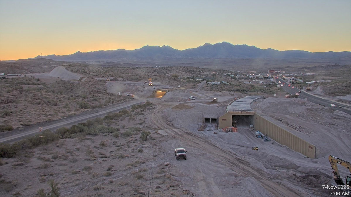 Construction crews working on new US 93 system-to-system interchange