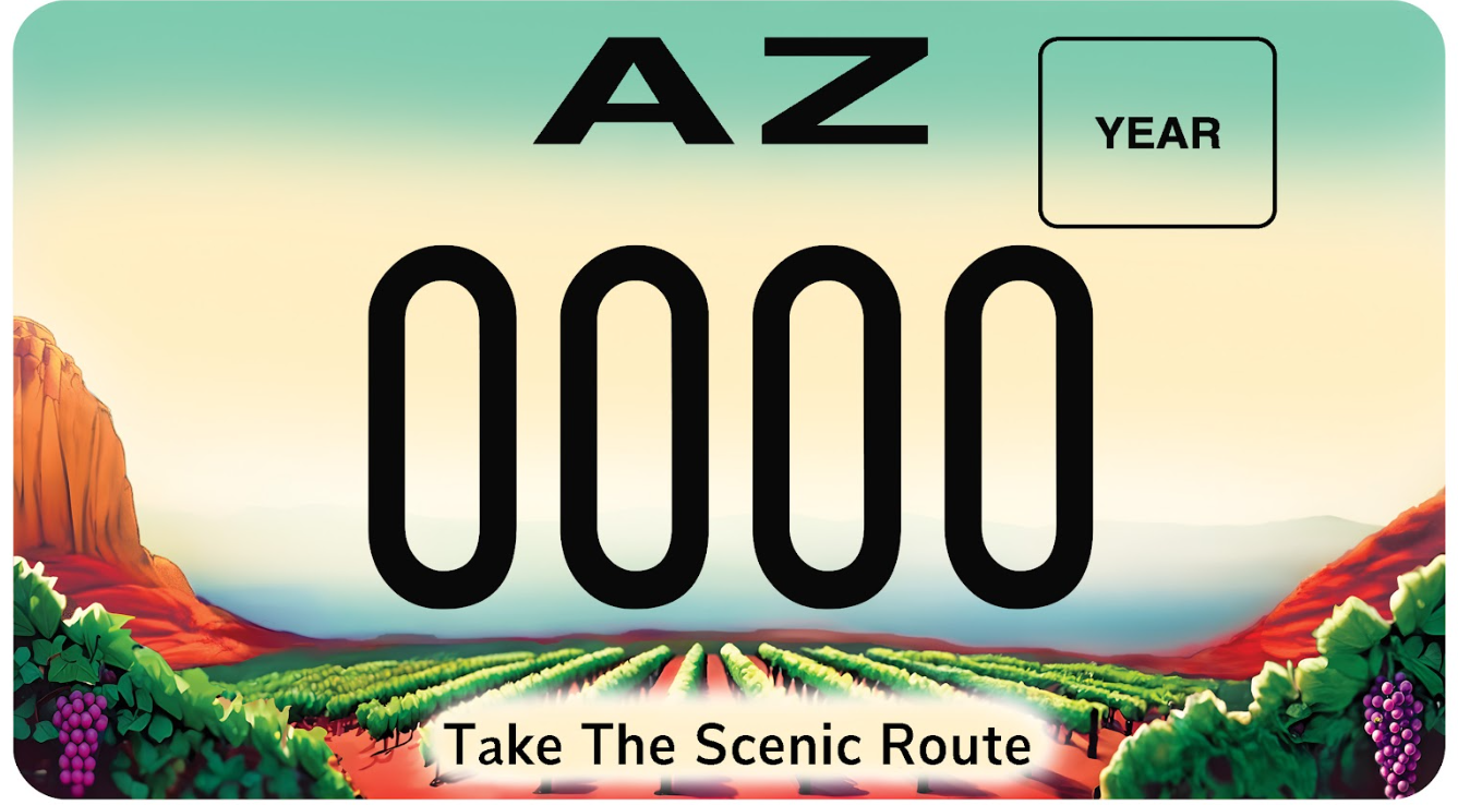 Verde Valley Wine Trail Motorcycle Plate