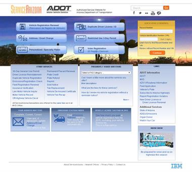 Service Arizona homepage