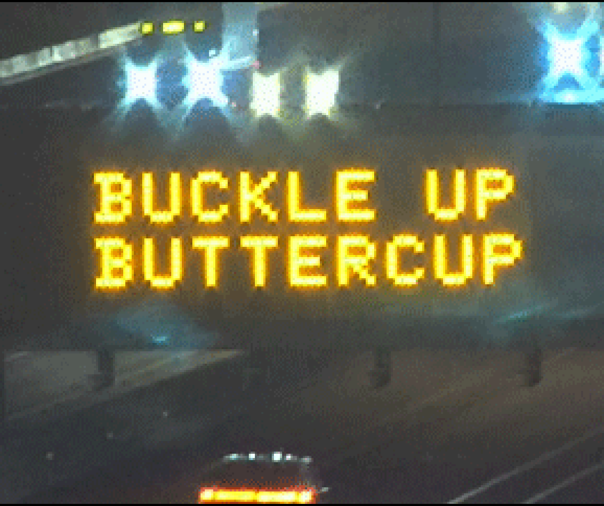 Buckle up safety message on freeway board