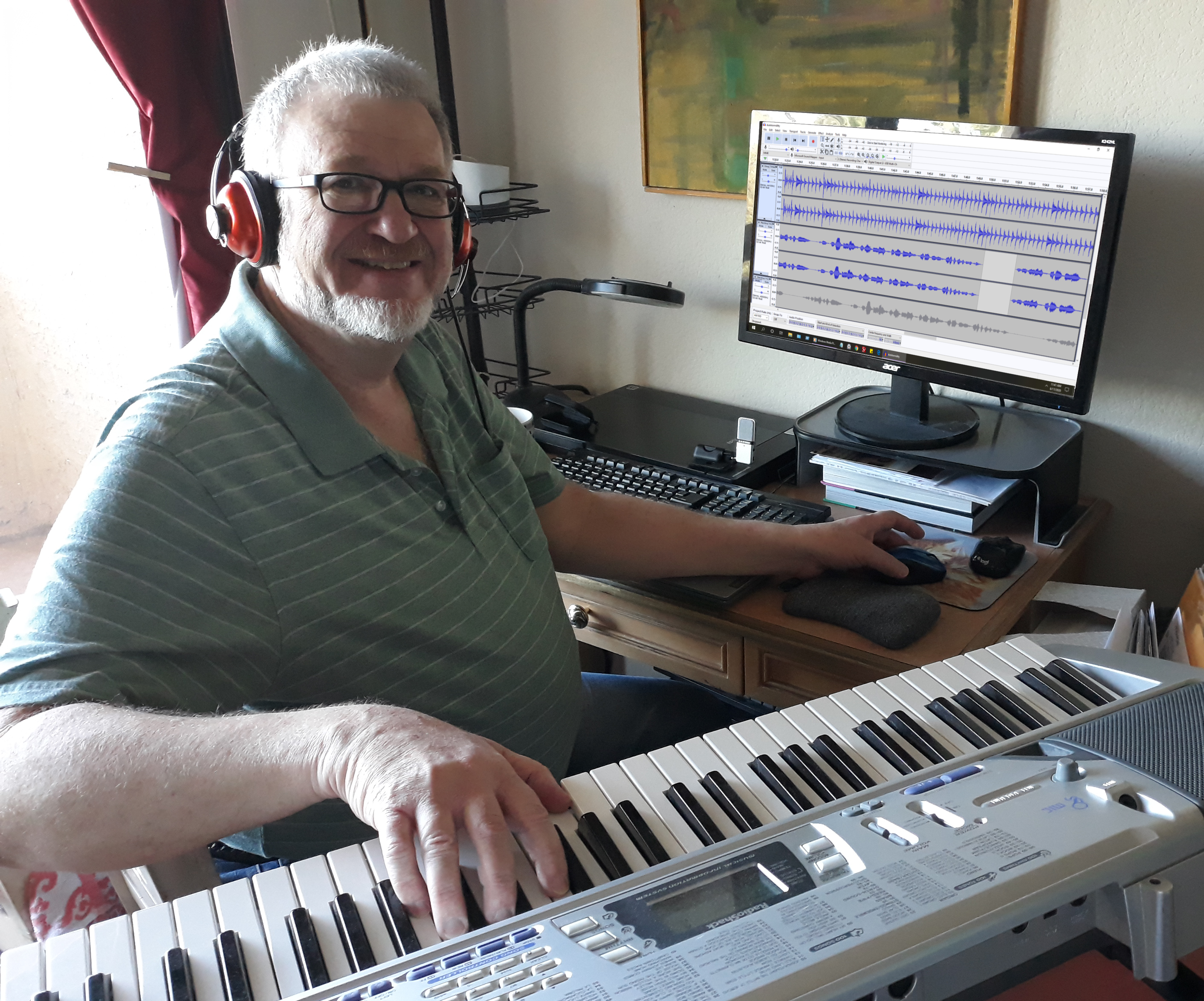 ADOT's John Walradt at keyboard