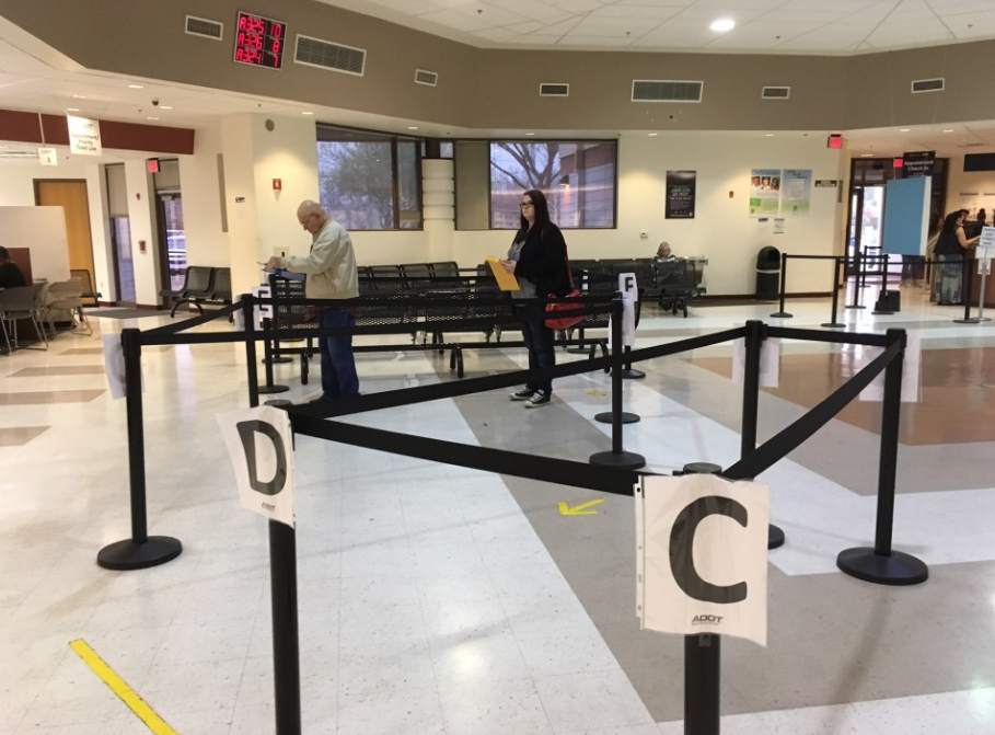 Short line at MVD office