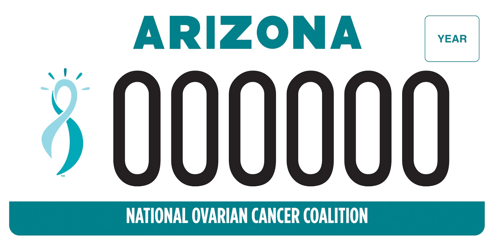 National Ovarian Cancer Coalition License Plate