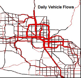 Image of daily vehicle flow map