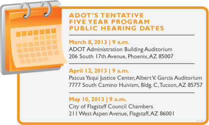 Graphic of ADOT public hearing info