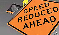 Image of Speed Reduced Ahead sign