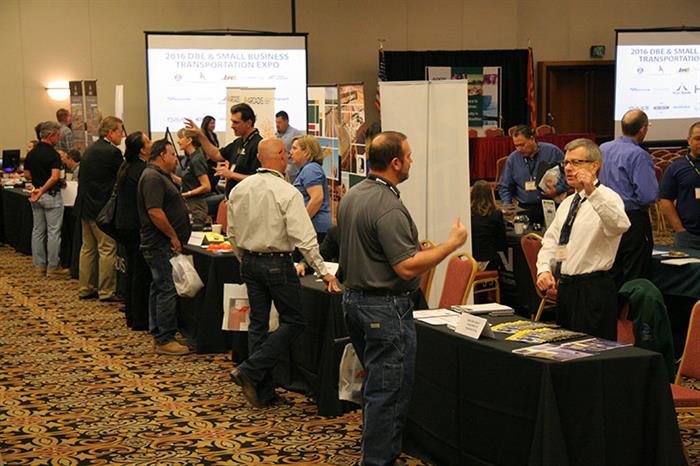 DBE expo showing attendees and staff