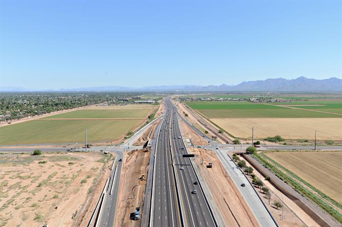Aerial image of roadway