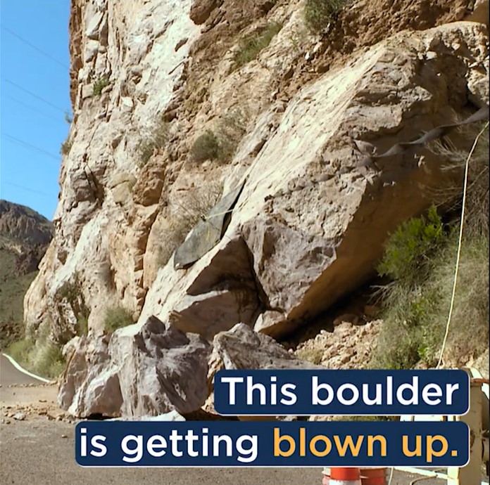 Picture of boulder along State Route 88