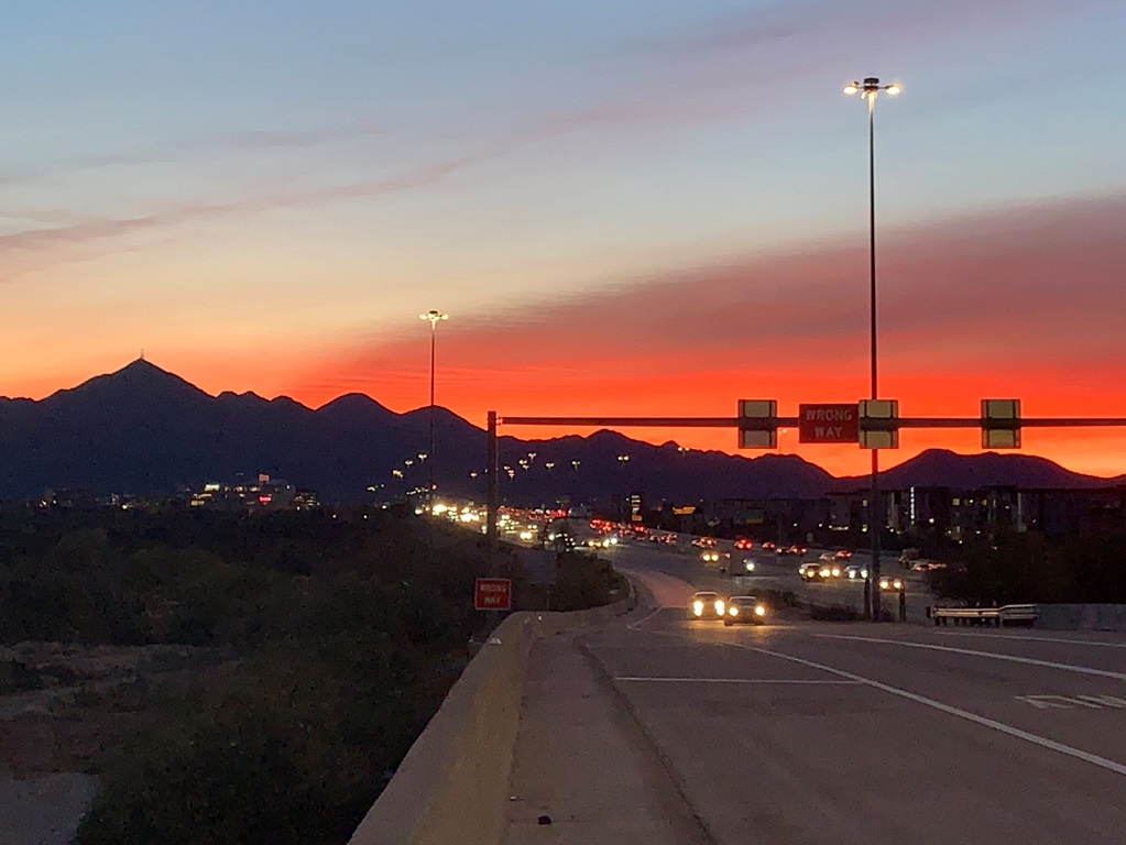 Loop 101 with twilight in the background
