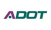 A logo features the word ADOT with a stylized purple A and green DOT in bold, uppercase letters on a white background.