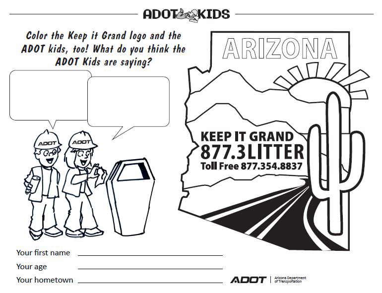 Entry form for Keep it Grand coloring contest