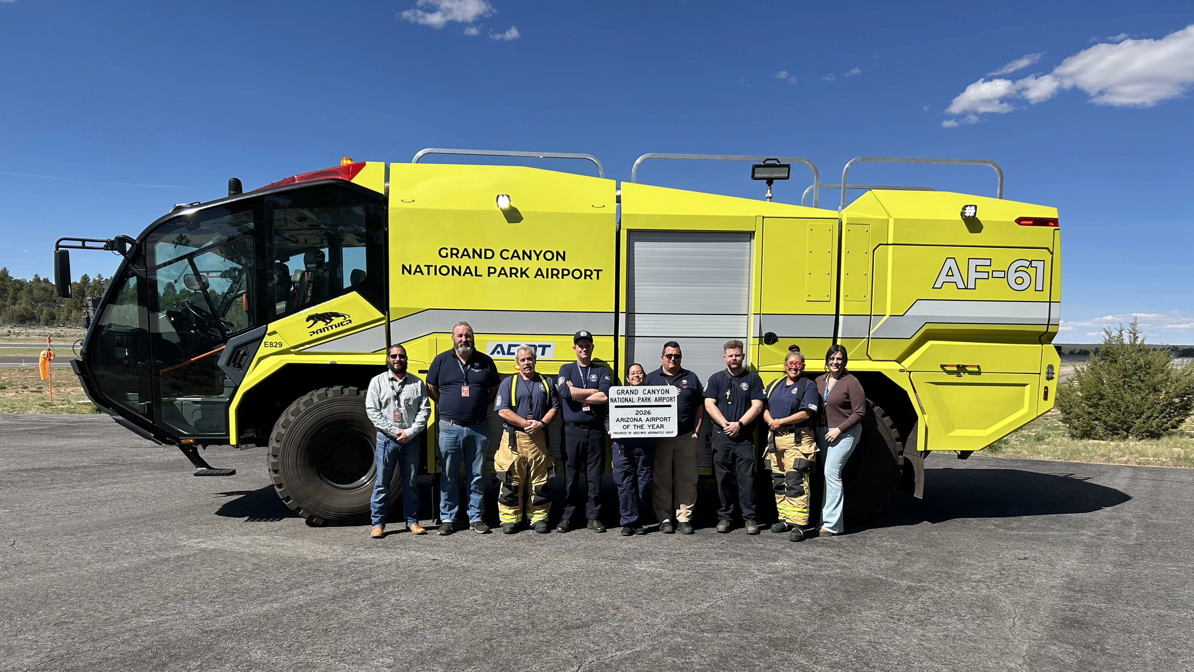 Workers at the Grand Canyon National Park Airport