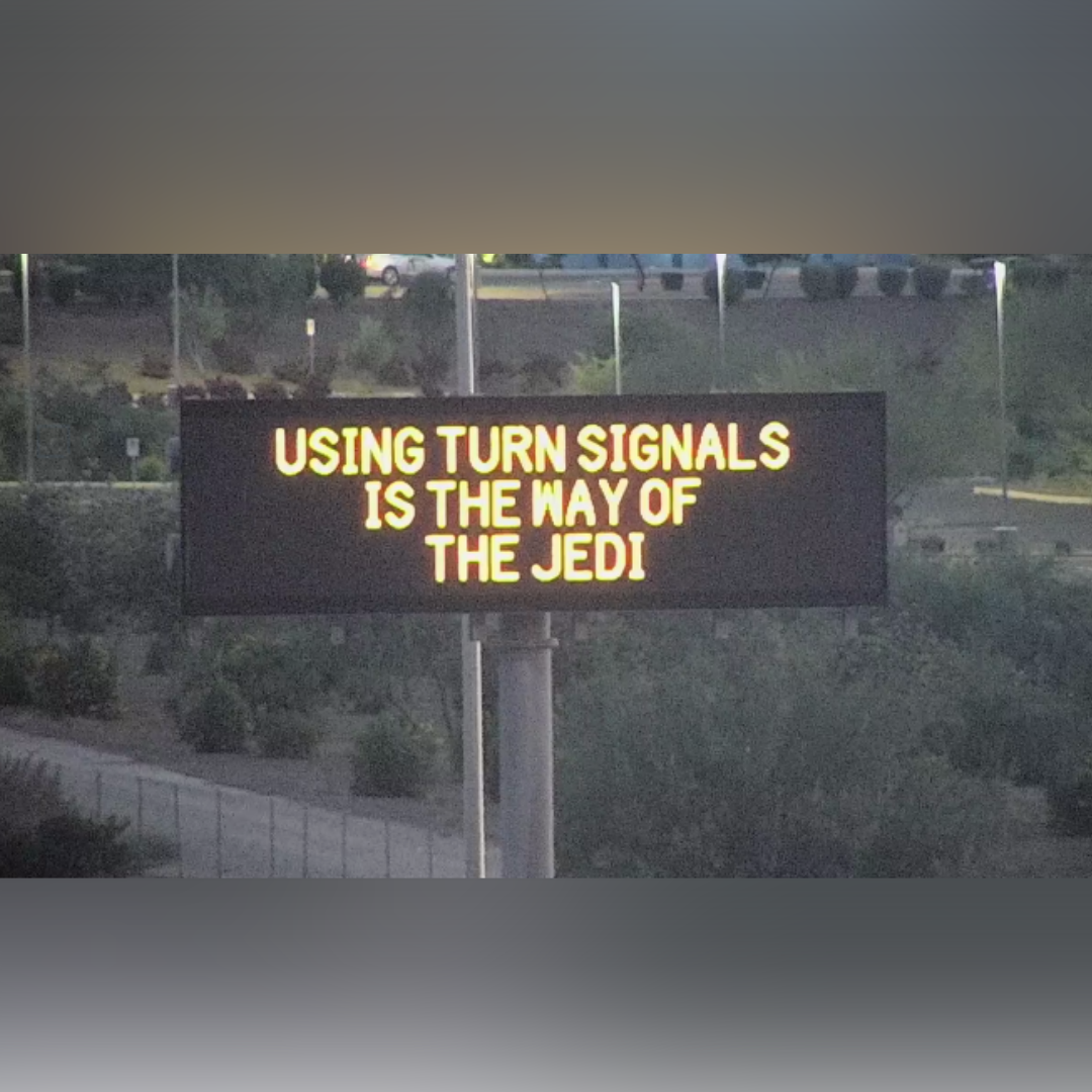 Using turn signals is the way of the Jedi 