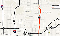 map of the project area on loop 101