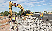 Image of construction on the 101 highway