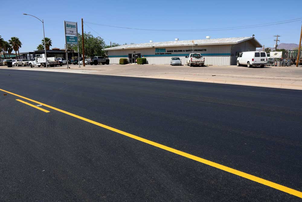 Newly paved Reay Lane