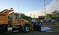 Snowplow at media event