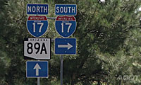 I-17 North and South signs