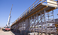 Bell and Grand Traffic Interchange construction