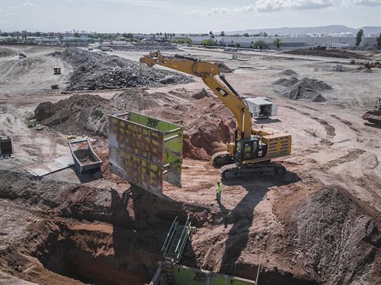 Construction work for South Mountain Freeway