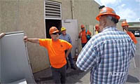 Gemba walk inspection of freeway pump
