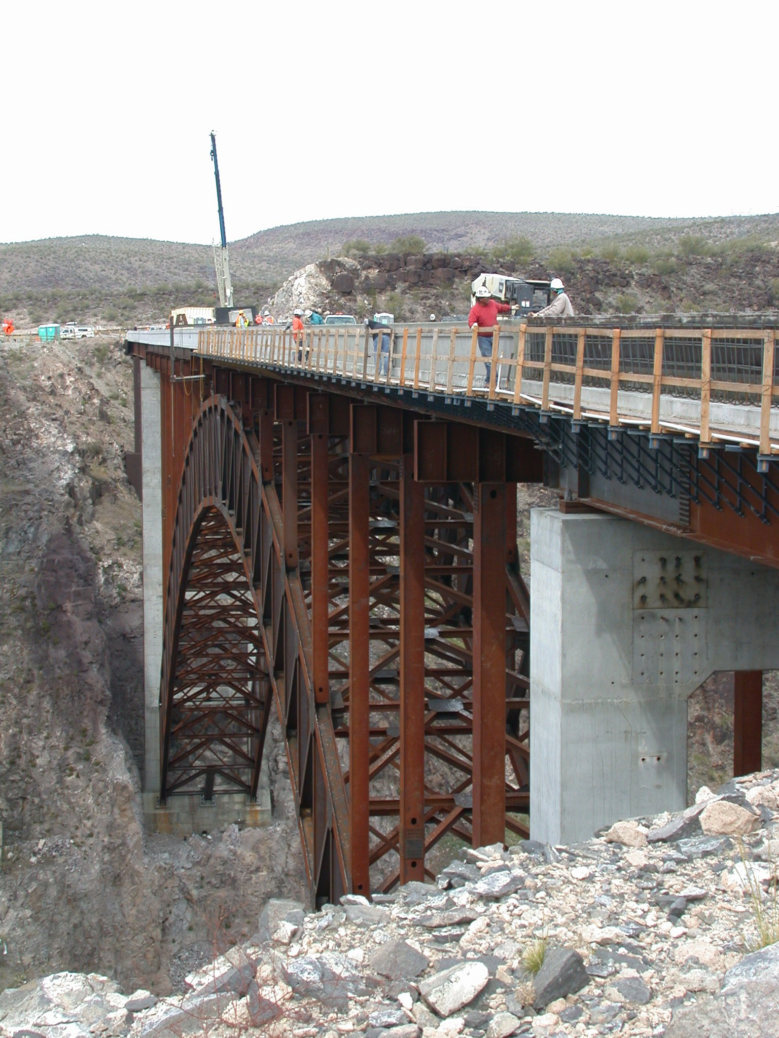 Burro Creek Bridge construction