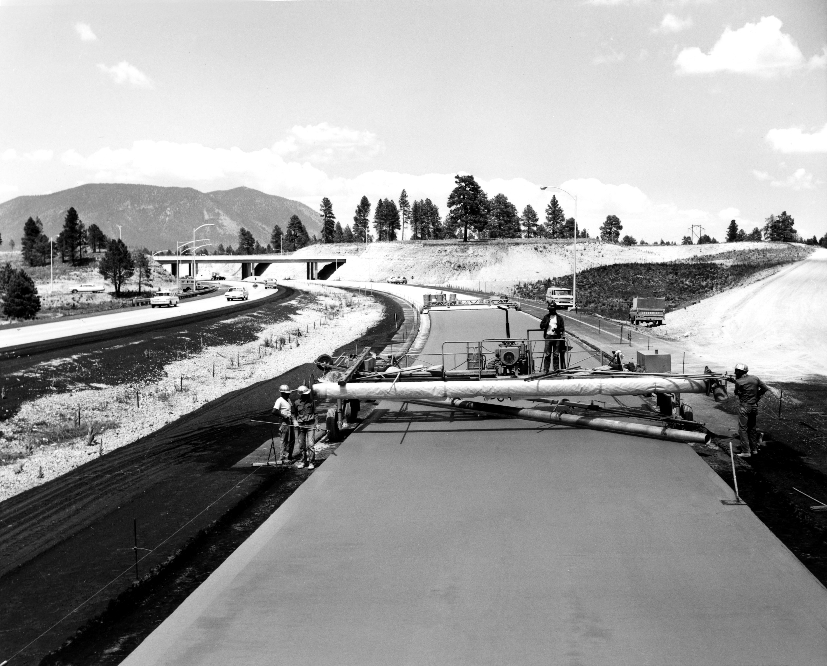 Construction circa 1968 I-40 south of Flagstaff