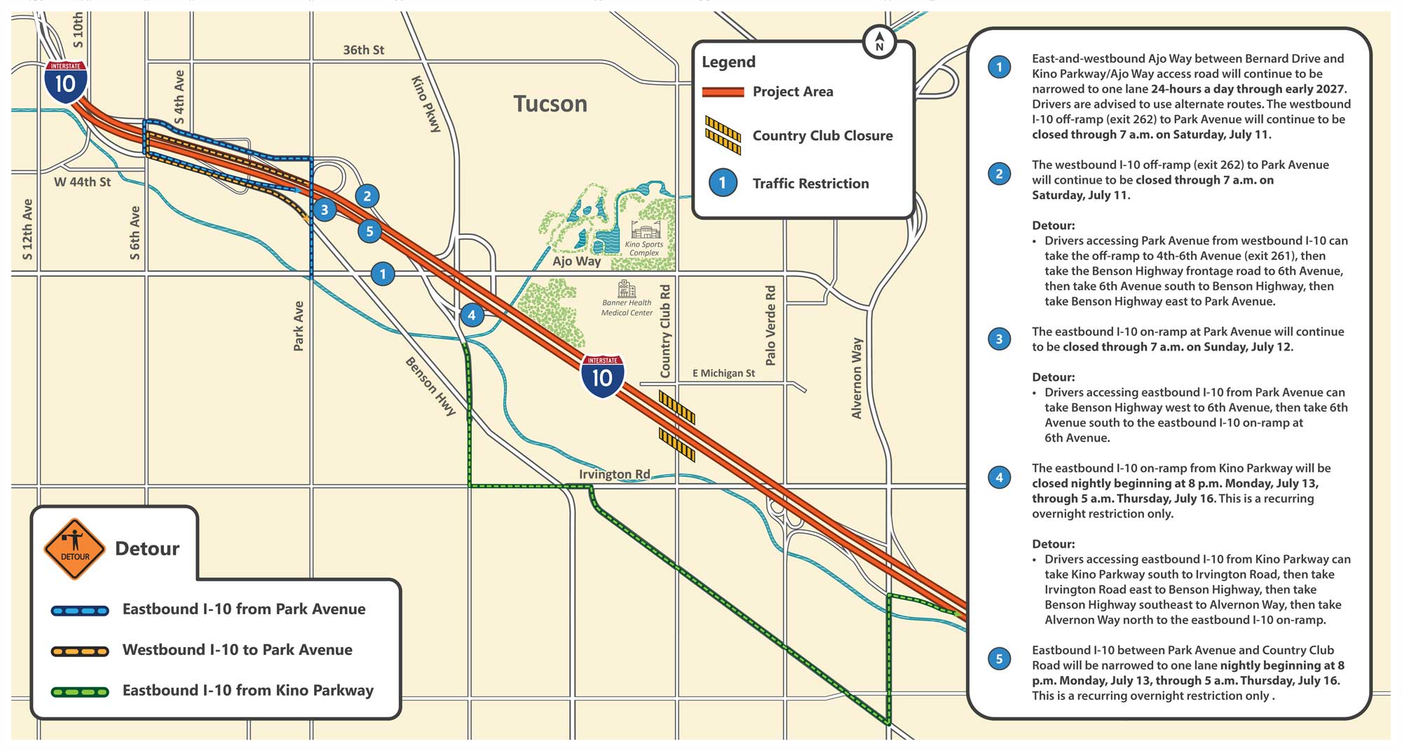 Map of effected area for project