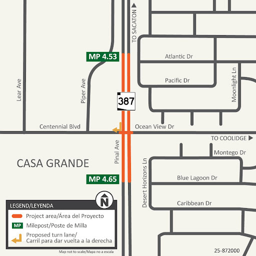 street map with project area highlighted