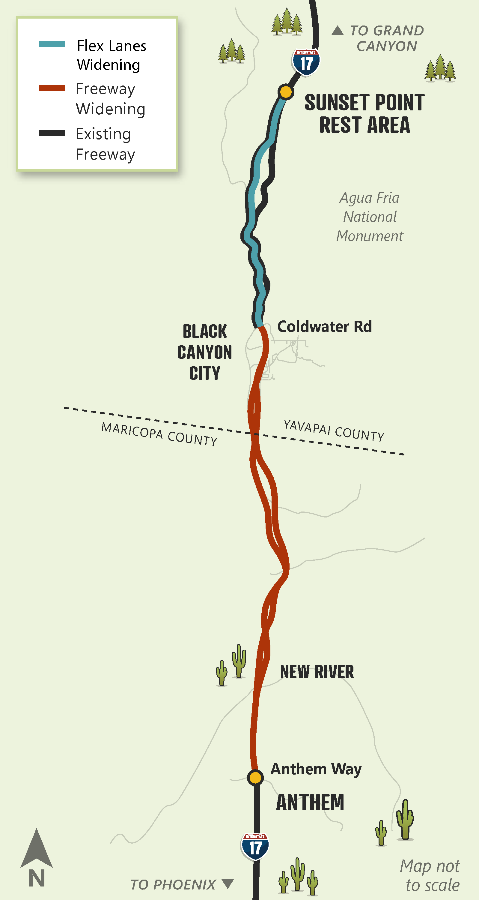 I-17 Improvement Project Map