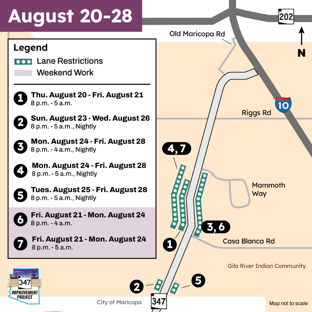 ADOT SR-347 Detour Map