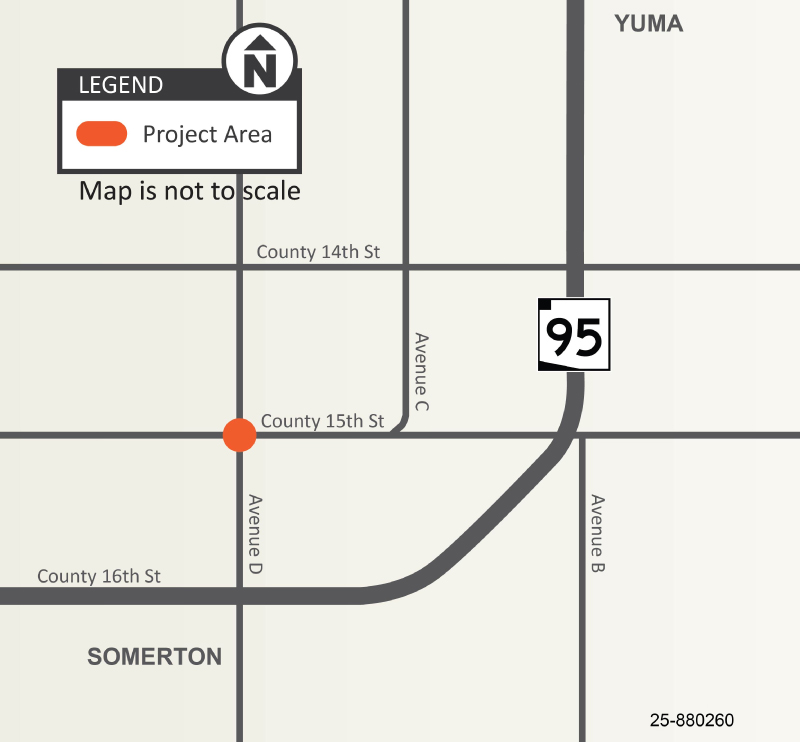 County 15th Street and Avenue D Intersection Improvement Project Map