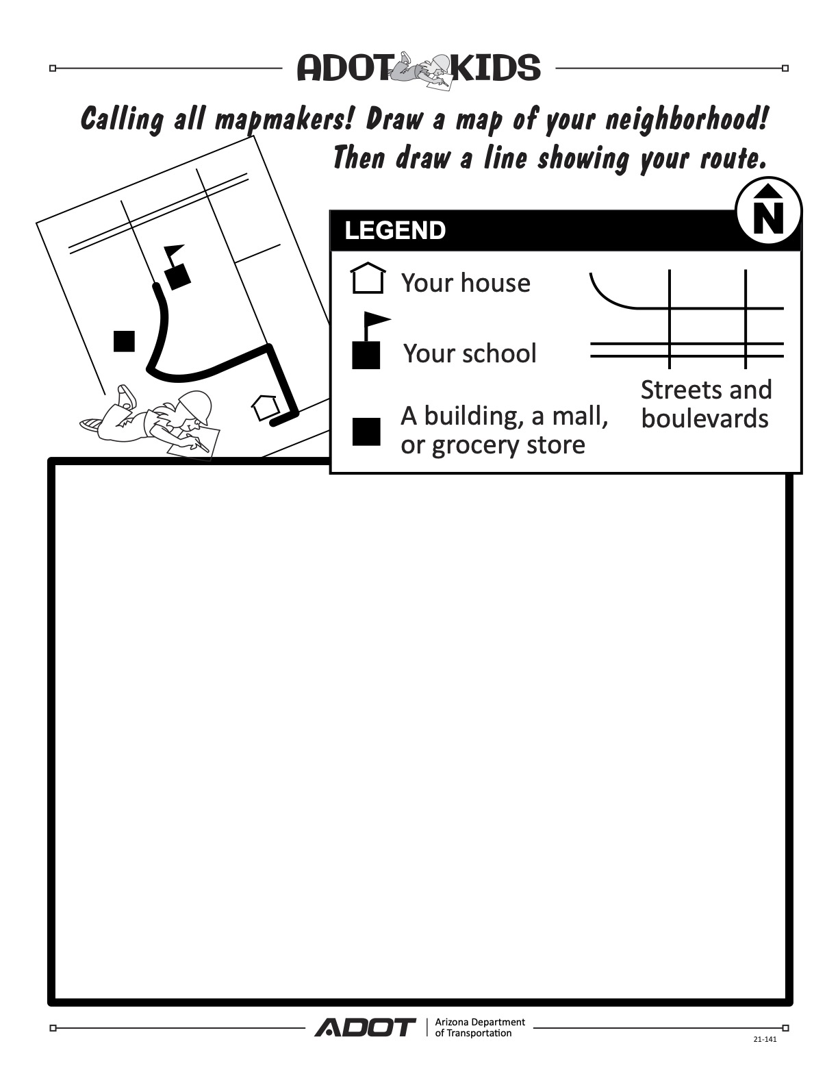 21-141 ADOT Kids draw a map