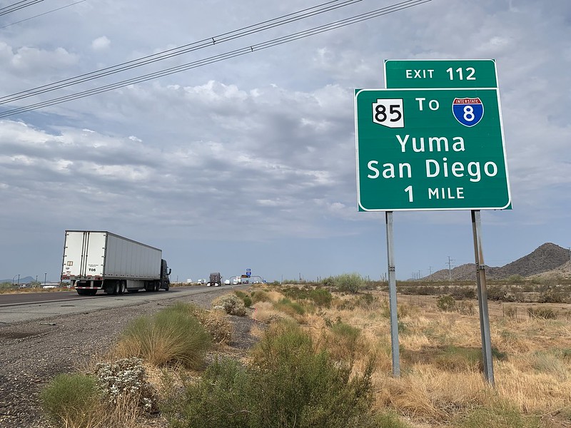 green interstate sign