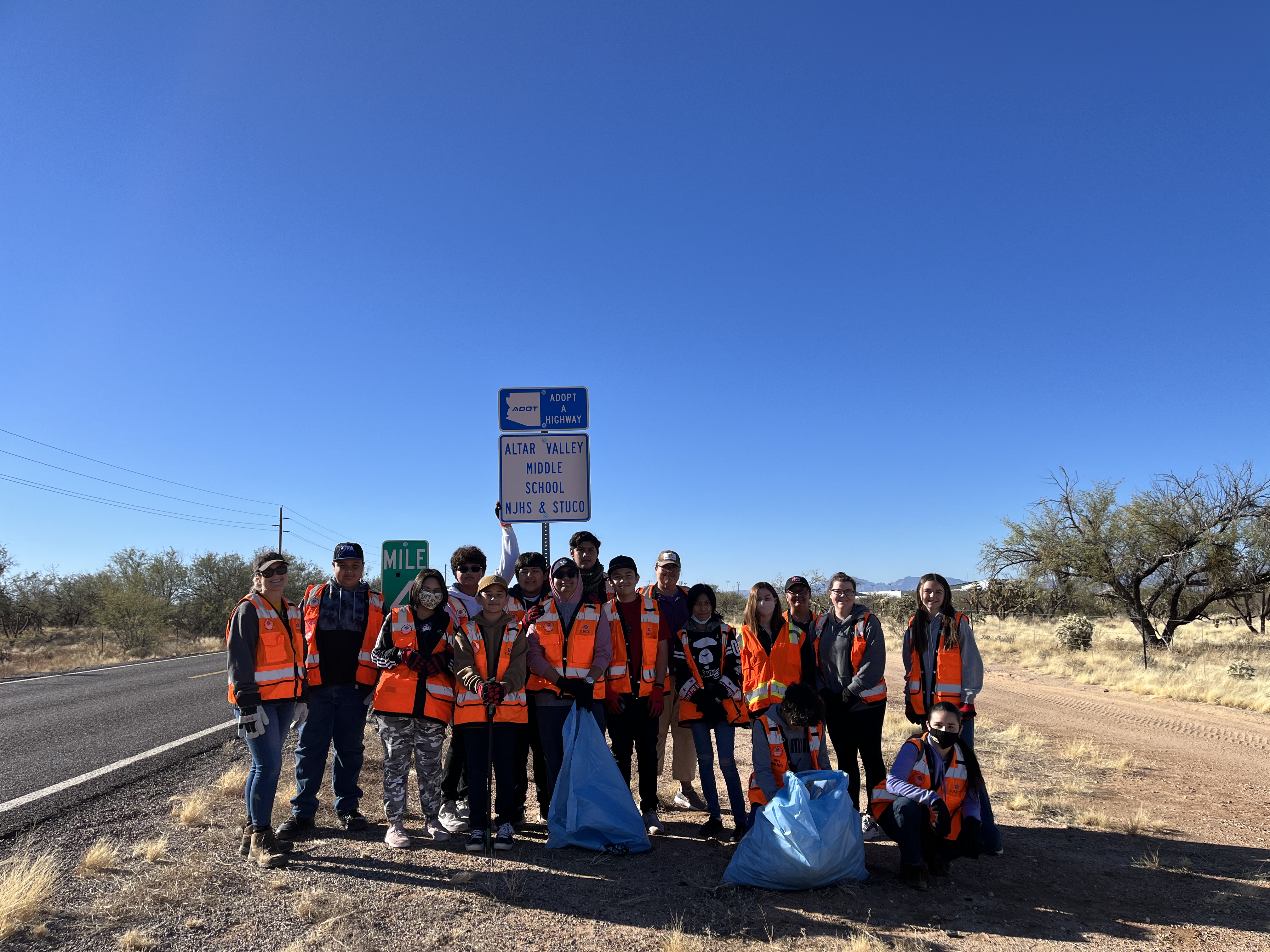 All the way to the border clean up event
