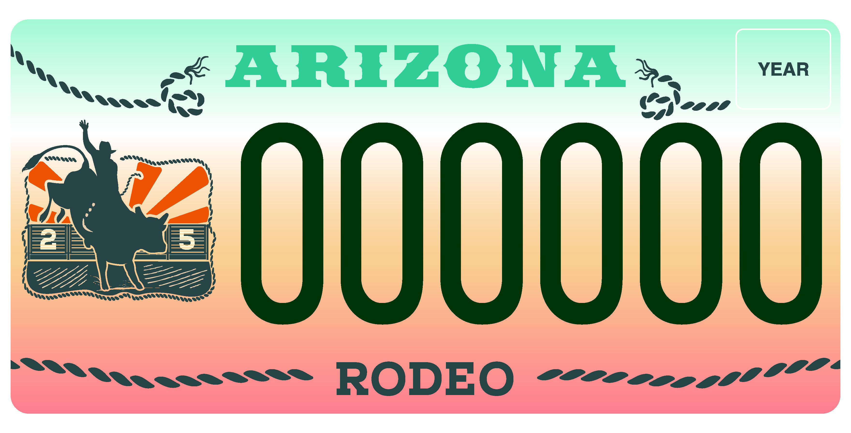 Arizona rodeo specialty license plate