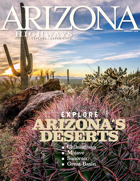 Arizona Highways magazine February 2018 cover