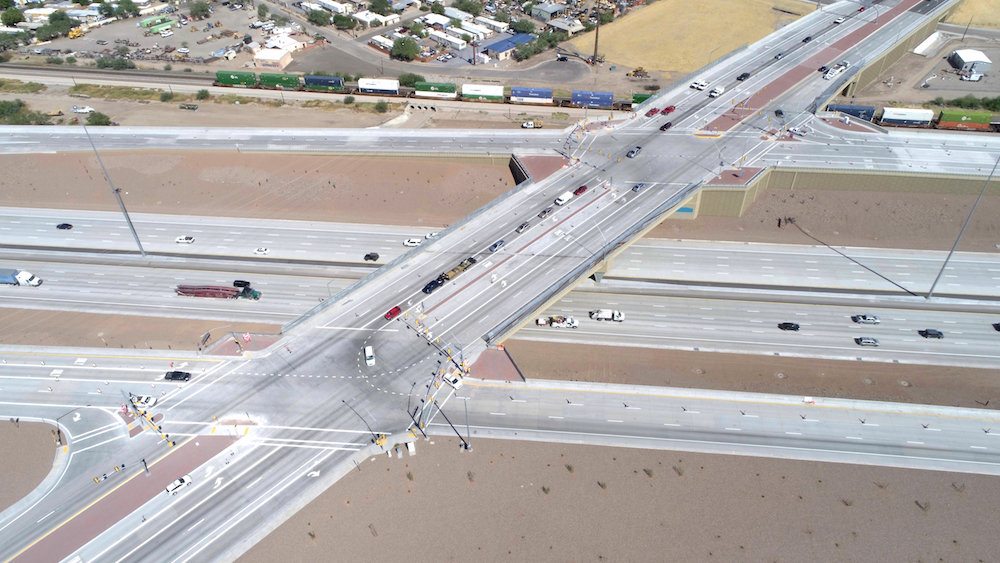 Aerial view of I-10/Ruthrauff Road interchange