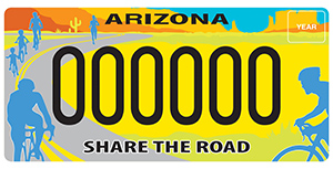 Share the Road License Plate