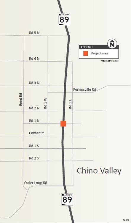 SR 89 Road 1 North project map