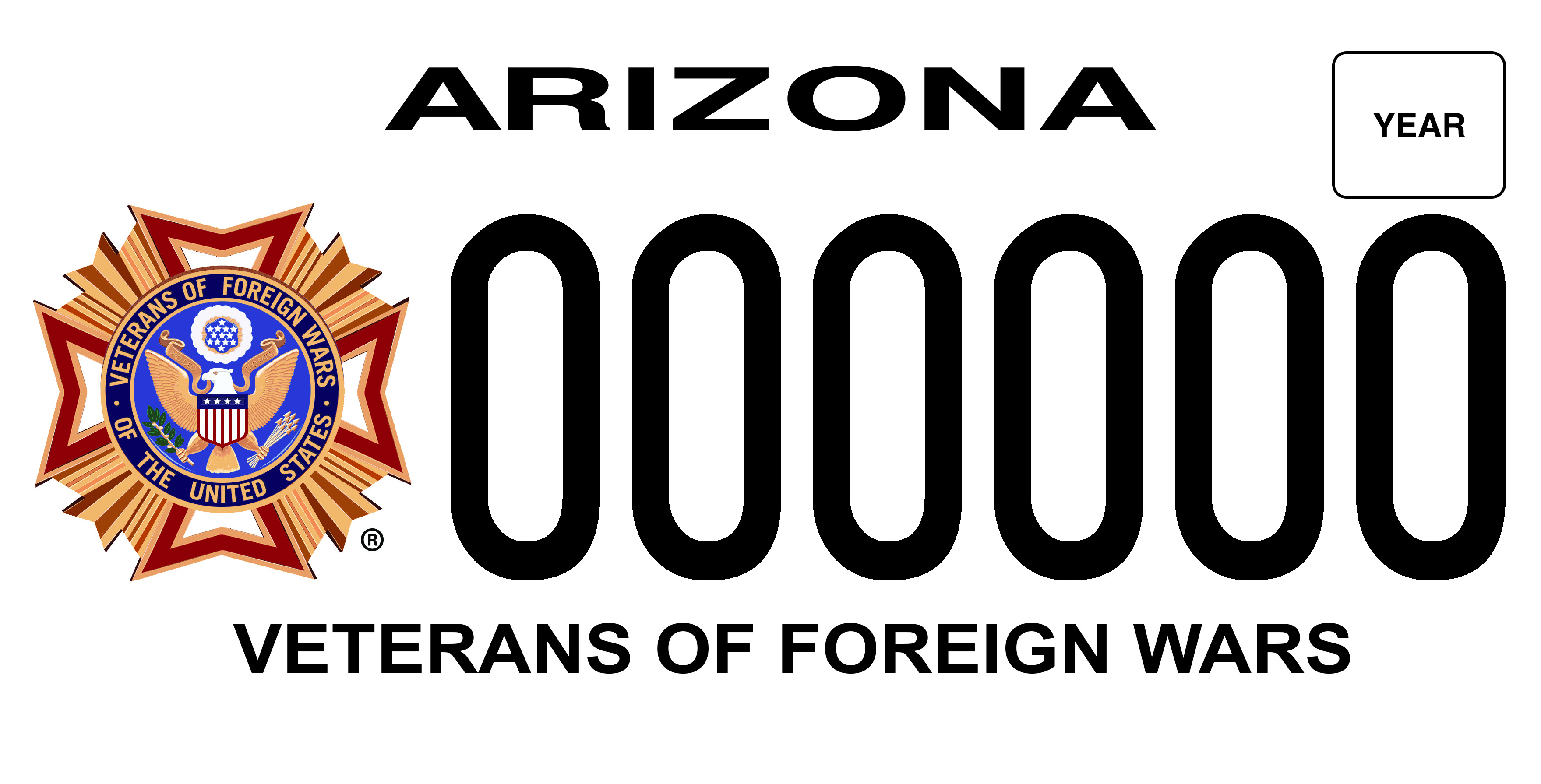 Veteran of Foreign Wars license plate