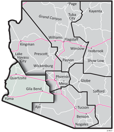 Southwest District - ADOT Districts Map