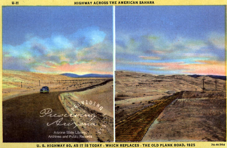 Plank road and new highway