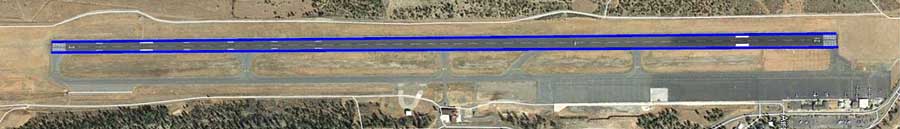 aerial view of grand canyon airport runway