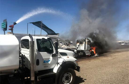 SRP crew douses fire