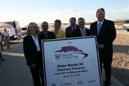 Governor Brewer and Mesa Officials dedicating new Gateway Freeway Governor Brewer and Mesa Officials dedicating new Gateway Freeway