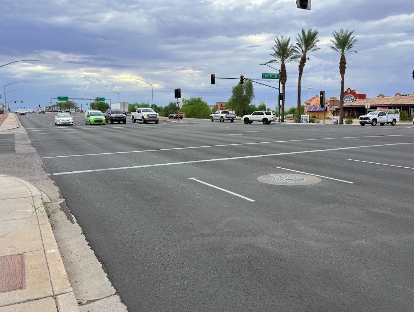 Ray Road recently improved at the I-10 crossing in Phoenix (ADOT photo)