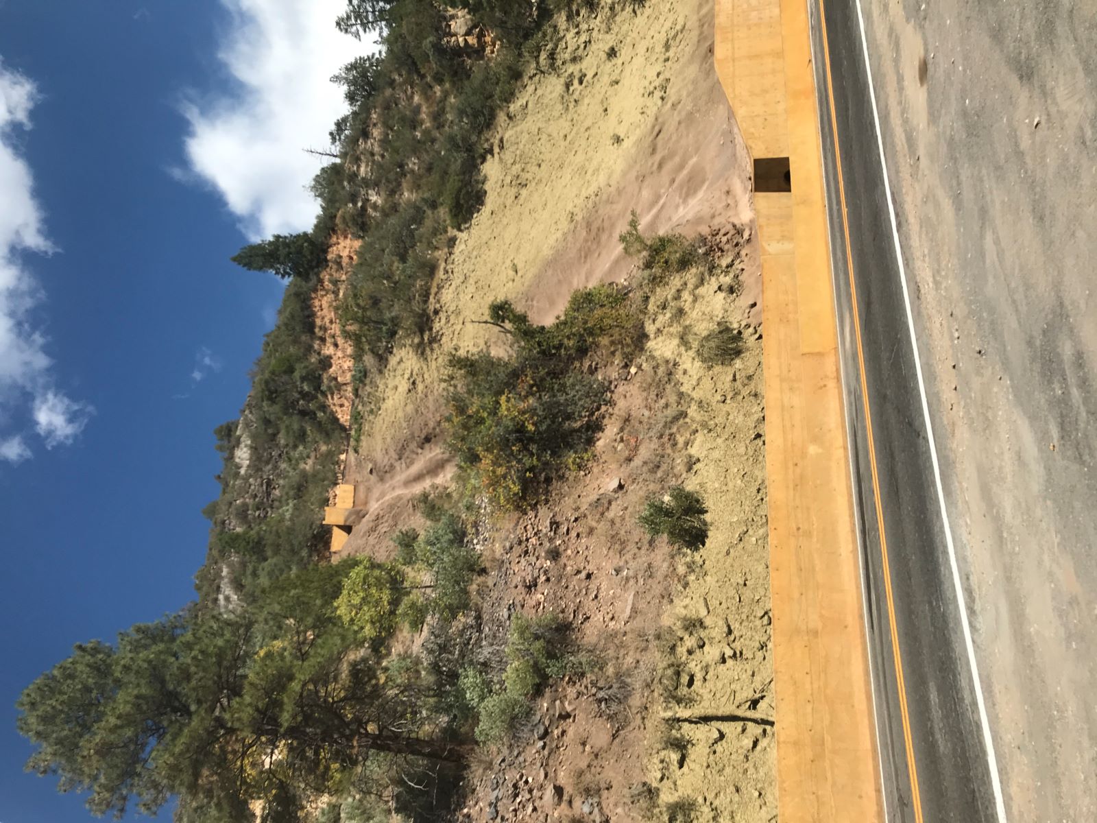 SR 89A improved retaining wall along switchbacks (Oak Creek Canyon) ADOT photo